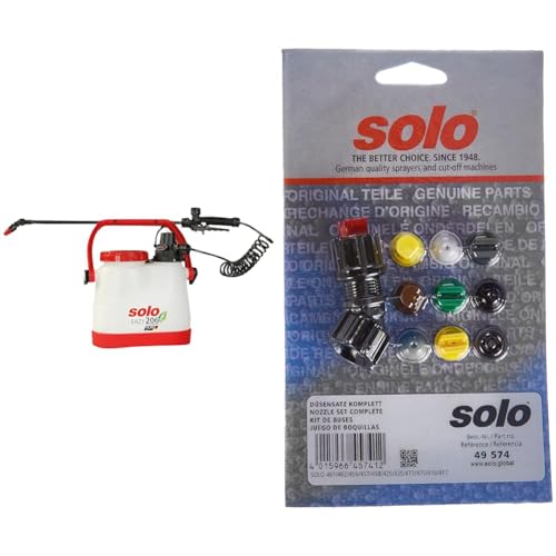 Solo schultertragbarer Akku Drucksprüher 206 Eazy Made in Germany, Weiß, 20601 Li & Düsensatz 49574 für Druckspritzen Drucksprüher und Rückenspritzen Solo schultertragbarer Akku Drucksprüher 206 Eazy Made in Germany, Weiß, 20601 Li & Düsensatz 49574 für Druckspritzen Drucksprüher und Rückenspritzen von Solo