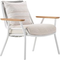 Solpuri Basso Lounge Sessel Aluminium Teak/String-flex von Solpuri