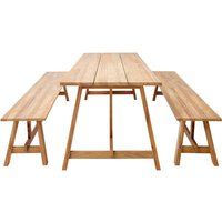 Solpuri Country Gartenmöbelset 3tlg. mit Teak Tisch 240x80 cm von Solpuri