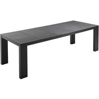 Solpuri Elements Dining Tisch Aluminium Anthracite mit geteilter Tischplatte 5-tlg oder 6-tlg. von Solpuri