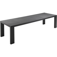 Solpuri Elements Dining Tisch Aluminium Anthracite mit geteilter Tischplatte 5-tlg oder 6-tlg. von Solpuri