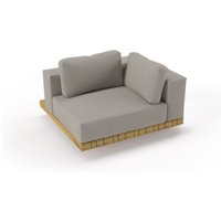 Solpuri Plateau L-Modul Ecke links inkl. Polster Teak von Solpuri