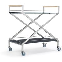 Solpuri Trolley one Bar trolley Edelstahl/White/90x50 cm von Solpuri