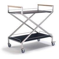 Solpuri Trolley one Bar trolley Edelstahl/White/90x50 cm von Solpuri