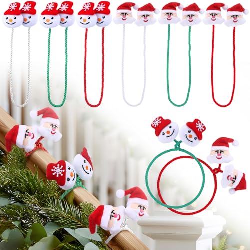 Solsew 12 Stück Weihnachtsgirlande, dekorative Girlande, Twist-Bänder, Weihnachtsmann-Muster, wiederverwendbar, Weihnachtsgeländer, Dekoration für Geländer, Kranz, Vorhang, Baumdekoration, 30,5 cm Solsew 12 Stück Weihnachtsgirlande, dekorative Girlande, Twist-Bänder, Weihnachtsmann-Muster, wiederverwendbar, Weihnachtsgeländer, Dekoration für Geländer, Kranz, Vorhang, Baumdekoration, 30,5 cm von Solsew