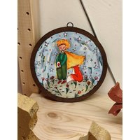 Der Kleine Prinz Wanddeko, Kleiner Geschenk, Druck Im Holzrahmen von SolunaCy