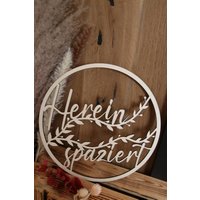 Dekokranz Hereinspaziert, Holz Dekokranz Hereinspaziert, Holz von SolusHerzwerk