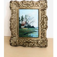 Kleines Bild Handgemalt "Blühender Baum" Im Schönen Rahmen Kleines Bild Handgemalt "Blühender Baum" Im Schönen Rahmen von SolveigsStudio