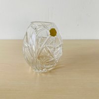 Kristallvase Aus Bleikristall, Vase Kristall, Schleuderstern von SolveigsStudio