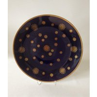 Kuchenplatte, Wandteller, Kobaltblau Mit Gold, Vintage, Lichte Made in Gdr Kuchenplatte, Wandteller, Kobaltblau Mit Gold, Vintage, Lichte Made in Gdr von SolveigsStudio