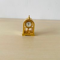 Miniatur Uhr M. Metall Vergoldet, Nicht Getestet von SolveigsStudio