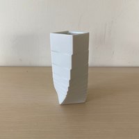 Rosenthal Studio Line Vase 4044-12 Twist Form Turnus Häusler-Goltz Porzellan Weiss Matt von SolveigsStudio