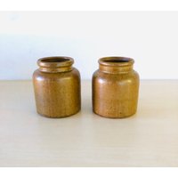 Set Von Zwei Senf Gefäßen - Steinzeug Küche- Vase Stück von SolveigsStudio