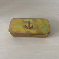 Wunderschöne Messingdose Mit Verzierung Anker von SolveigsStudio