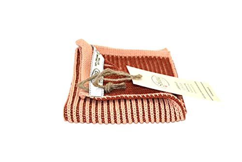 Solwang Design RibRib Tuch 100% Bio Baumwolle 25 x 25 cm terrakotta von Solwang