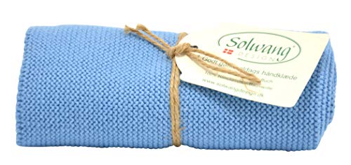 100 % Öko-Tex-zertifizierte Baumwolle dänische Küchenhandtuch hergestellt in Indien (Light Dusty Blue) von Solwang