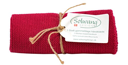 Dänische Baumwolle aus 100 % Öko-Tex-zertifiziert oder GOTS-zertifizierten Küchenhandtüchern, hergestellt in Indien (dunkle Himbeere) von Solwang