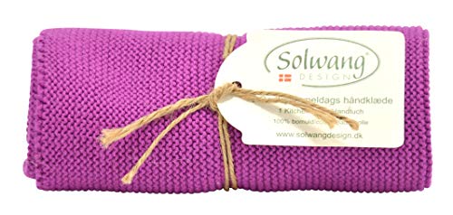 Dänische Baumwolle in 100% Öko-Tex zertifiziert oder 100% Bio-Baumwolle Küchenhandtücher Made in India (Heather Purple) von Solwang