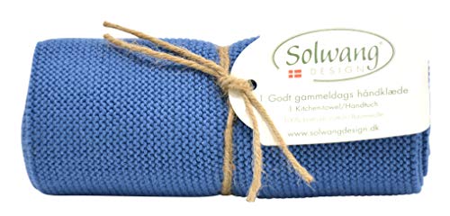 Dänische Baumwolle in 100% Öko-Tex-zertifiziert oder GOTS-zertifiziert, Küchentücher, hergestellt in Indien, (Dusty Blue) von Solwang