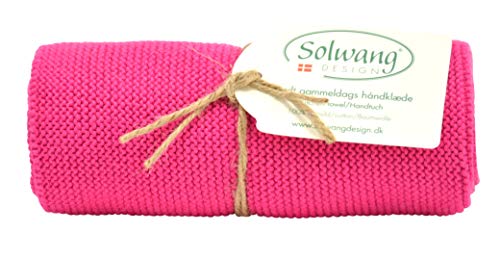 Solwang 100 % zertifizierte Bio-Baumwolle, hergestellt in Indien, dänisches Design, Küchenhandtuch (Bio-Hellrosa) von Solwang