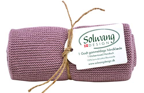 Solwang Dänische Baumwolle in 100% Bio-Baumwolle, Küchenhandtücher, hergestellt in Indien (Organic Dusty Rose) von Solwang