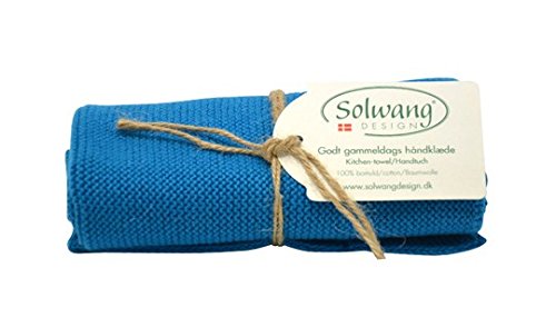 Solwang Handtuch H27 gestrickt in dunkel stark blau von Solwang