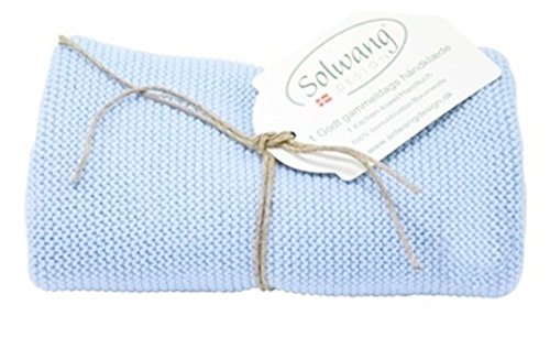 Solwang Handtuch H43 gestrickt in Hellblau von Solwang