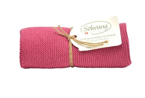 Solwang Handtuch H75 gestrickt in Bordeaux Medium von Solwang