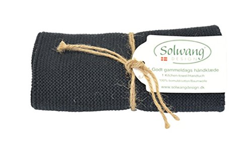 Solwang Handtuch gestrickt in Schwarz von Solwang
