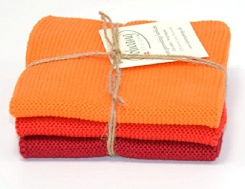 Solwang Putzlappen Orange Rot Kombi gestrickt Wischlappen Baumwolle Wischtücher Edelstahl Solwang Putzlappen Orange Rot Kombi gestrickt Wischlappen Baumwolle Wischtücher Edelstahl von Solwang