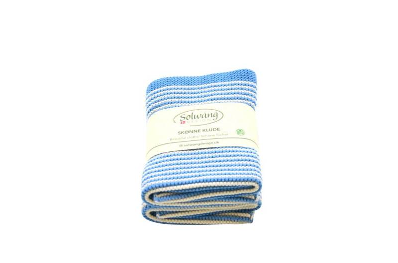 Solwang Spültuch Solwang Wischtücher mit Streifen Blau / Natur 2er Set von Solwang