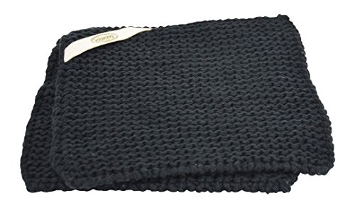 Solwang Topflappen gestrickt Schwarz von Solwang