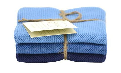 Wischtücher 3er-Pack staubiges blau kombi von Solwang