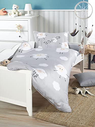 Soma Baby Mikrofaser Bettwäsche 100x135 Kissenbezug 40x60cm Schafe Träum süß von Soma