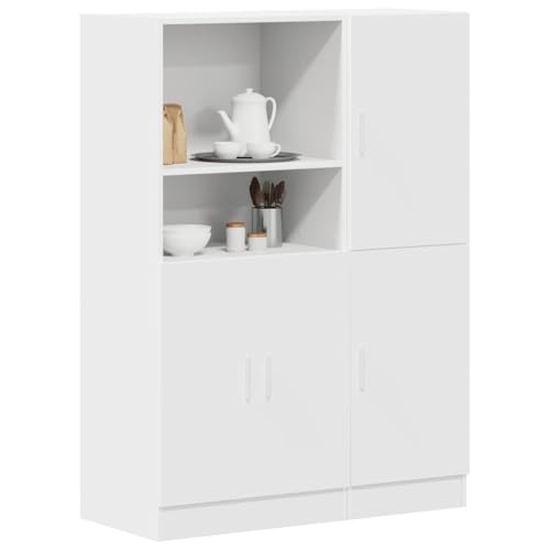Somanki 2-TLG. Küchenschrank-Set Weiß Holzwerkstoff, Küchenzeile, Küchenmöbel, Küchenunterschränke, Küchenblock - 3324142 von Somanki