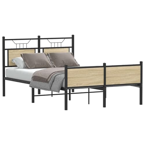 Somanki Bettgestell ohne Matratze Sonoma-Eiche 120x190 cm Holzwerkstoff, Schlafzimmer Bett, Bed Frame - 4106977 Somanki Bettgestell ohne Matratze Sonoma-Eiche 120x190 cm Holzwerkstoff, Schlafzimmer Bett, Bed Frame - 4106977 von Somanki