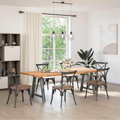 Somanki Couchtischbeine A-Form 2 STK. Anthrazit 80x(72-73) cm Stahl, Living Room Table, Wohnzimmertisch, Beistelltisch, Side Table & End Table, Coffee Table - 4012858 von Somanki