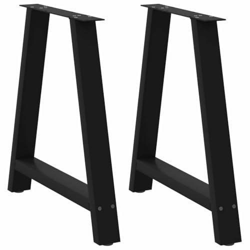 Somanki Couchtischbeine A-Form 2 STK. Schwarz 70x(72-73) cm Stahl, Living Room Table, Wohnzimmertisch, Beistelltisch, Side Table & End Table, Coffee Table - 4012852 von Somanki