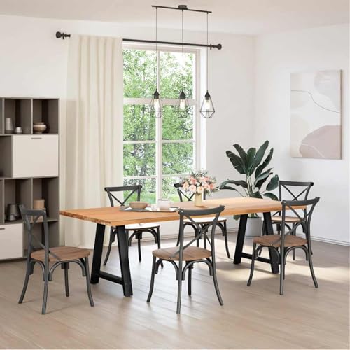 Somanki Couchtischbeine A-Form 2 STK. Schwarz 80x(72-73) cm Stahl, Living Room Table, Wohnzimmertisch, Beistelltisch, Side Table & End Table, Coffee Table - 4012856 von Somanki