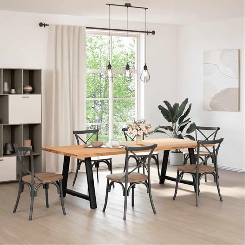 Somanki Couchtischbeine A-Form 2 STK. Schwarz 90x(72-73) cm Stahl, Living Room Table, Wohnzimmertisch, Beistelltisch, Side Table & End Table, Coffee Table - 4012860 von Somanki