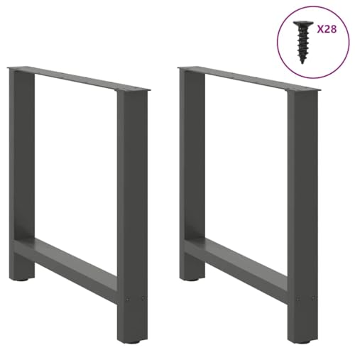 Somanki Couchtischbeine Anthrazit 2 STK. 70x(72-73) cm Stahl, Living Room Table, Wohnzimmertisch, Beistelltisch, Side Table & End Table, Coffee Table - 4013310 von Somanki