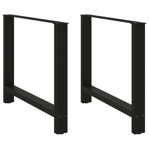 Somanki Couchtischbeine Schwarz 2 STK. 100x(72-73) cm Stahl, Living Room Table, Wohnzimmertisch, Beistelltisch, Side Table & End Table, Coffee Table - 4013320 von Somanki