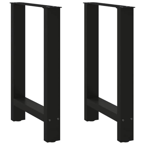 Somanki Couchtischbeine Schwarz 2 STK. 50x(72-73) cm Stahl, Living Room Table, Wohnzimmertisch, Beistelltisch, Side Table & End Table, Coffee Table - 4013300 von Somanki