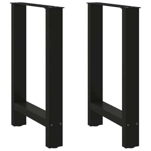 Somanki Couchtischbeine Schwarz 2 STK. 60x(72-73) cm Stahl, Living Room Table, Wohnzimmertisch, Beistelltisch, Side Table & End Table, Coffee Table - 4013304 von Somanki