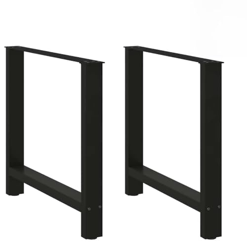 Somanki Couchtischbeine Schwarz 2 STK. 70x(72-73) cm Stahl, Living Room Table, Wohnzimmertisch, Beistelltisch, Side Table & End Table, Coffee Table - 4013308 von Somanki