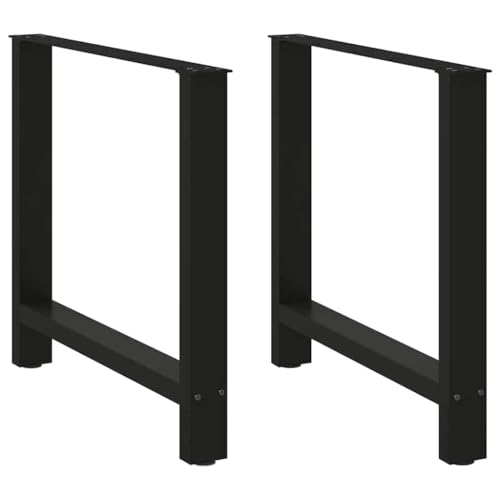 Somanki Couchtischbeine Schwarz 2 STK. 80x(72-73) cm Stahl, Living Room Table, Wohnzimmertisch, Beistelltisch, Side Table & End Table, Coffee Table - 4013312 von Somanki