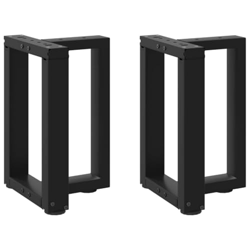 Somanki Couchtischbeine T-Form 2 STK. Schwarz 28x25x(42-43) cm Stahl, Living Room Table, Wohnzimmertisch, Beistelltisch, Side Table & End Table, Coffee Table - 4013020 von Somanki