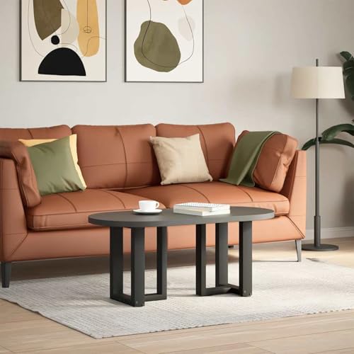 Somanki Couchtischbeine T-Form 2 STK. Schwarz 38x25x(42-43) cm Stahl, Living Room Table, Wohnzimmertisch, Beistelltisch, Side Table & End Table, Coffee Table - 4013024 von Somanki