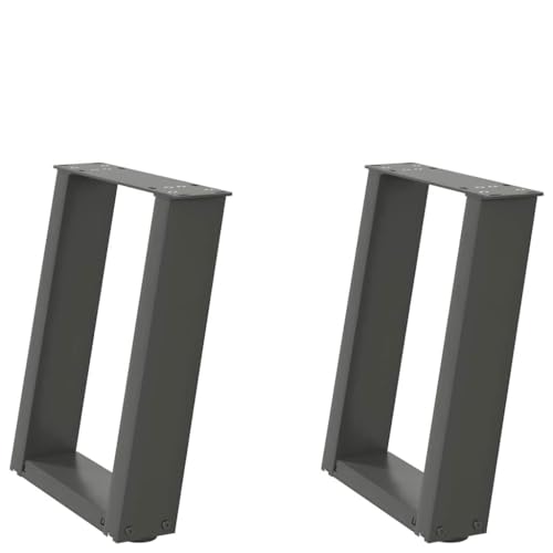 Somanki Couchtischbeine U-Form 2 STK. Anthrazit 28x(42-43) cm Stahl, Living Room Table, Wohnzimmertisch, Beistelltisch, Side Table & End Table, Coffee Table - 4012758 von Somanki