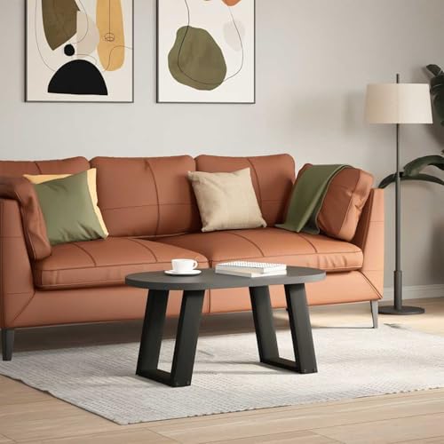 Somanki Couchtischbeine U-Form 2 STK. Schwarz 38x(42-43) cm Stahl, Living Room Table, Wohnzimmertisch, Beistelltisch, Side Table & End Table, Coffee Table - 4012760 von Somanki